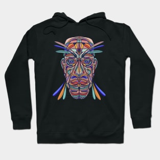 Young Warrior abstract face Hoodie